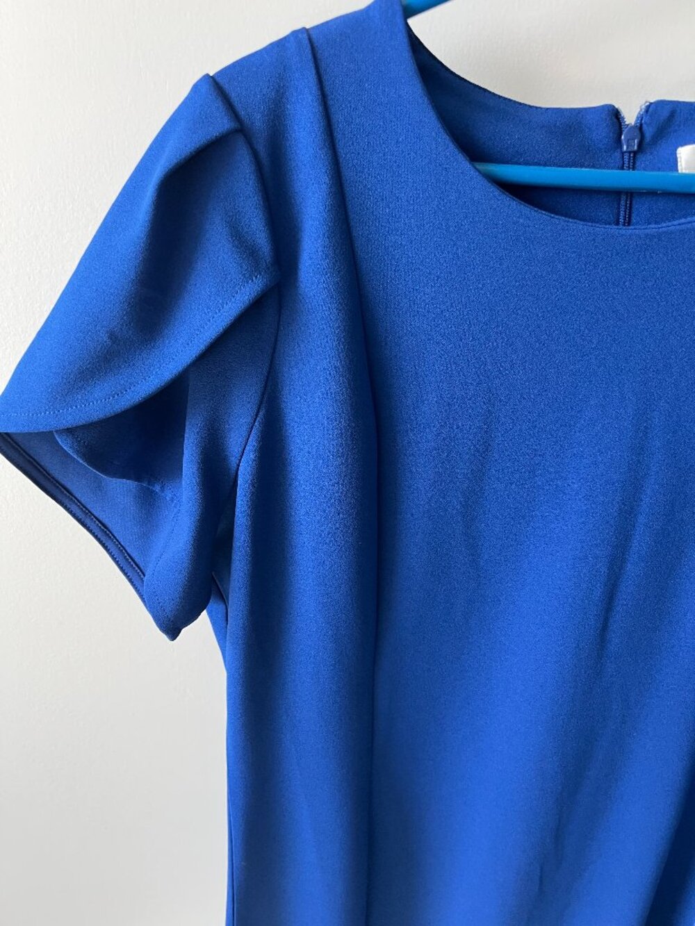 Bright blue Contemporaine cap sleeve dress size large